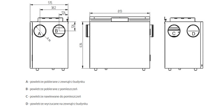 Rekuperator WANAS 415V Hi Tech L/A LEWY