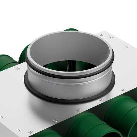 Rozdzielacz kątowy jednorzędowy 160/8x75(4+4) z izolacją wewnętrzną