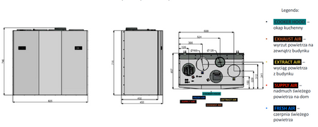 Rekuperator Ensy InoVent 400 BV Lewy