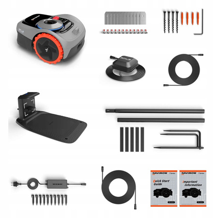 SEGWAY NAVIMOW i108E GPS Kosiarka RTK Bez kabla + DASZEK, MODUŁ 4G, OSTRZA